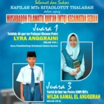 Juara I dan III Dalam Ajang Musabaqoh Tilawatil Qur'an (MTQ) Kecamatan Sedan